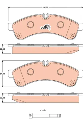 Brake Pad Set, disc brake TRW Braking 