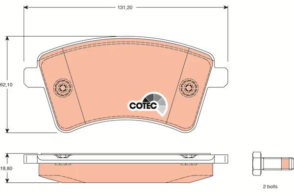 Brake Pad Set, disc brake TRW Braking 