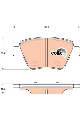 Brake Pad Set, disc brake TRW Braking 