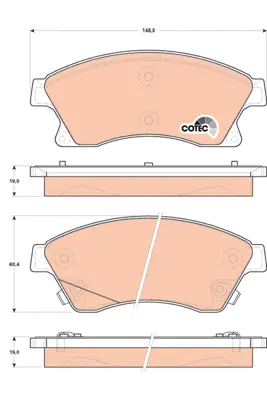 Brake Pad Set, disc brake TRW Braking 