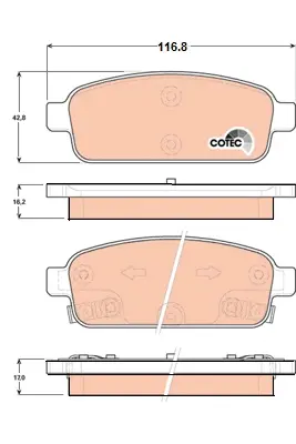 Brake Pad Set, disc brake TRW Braking 