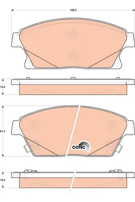 Brake Pad Set, disc brake TRW Braking 