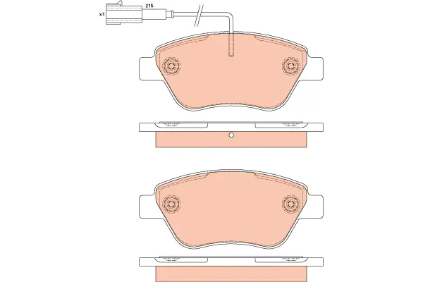 Brake Pad Set, disc brake TRW Braking 