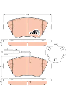 Brake Pad Set, disc brake TRW Braking 