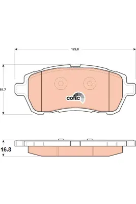 Brake Pad Set, disc brake TRW Braking 