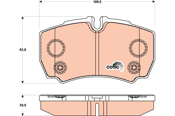 Brake Pad Set, disc brake TRW Braking 