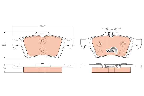 Brake Pad Set, disc brake TRW Braking 
