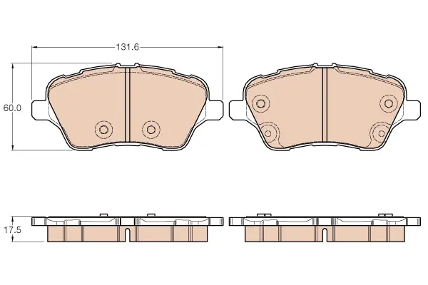 Brake Pad Set, disc brake TRW Braking 