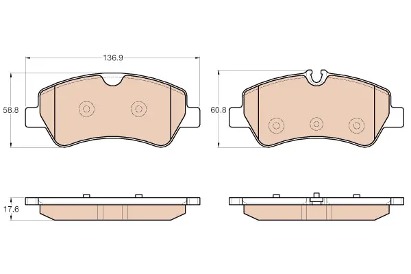 Brake Pad Set, disc brake TRW Braking 