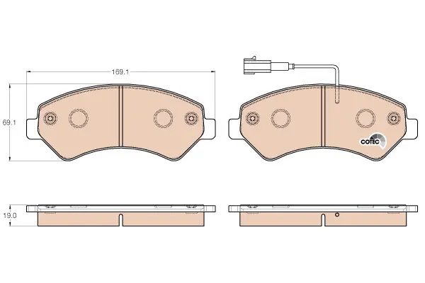 Brake Pad Set, disc brake TRW Braking 