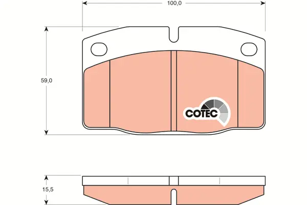 Brake Pad Set, disc brake TRW Braking 
