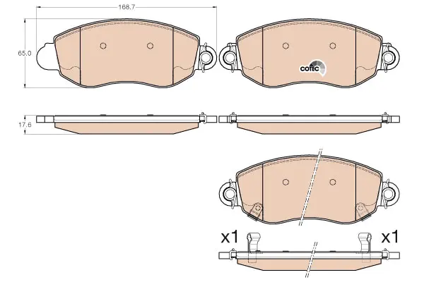 Brake Pad Set, disc brake TRW Braking 