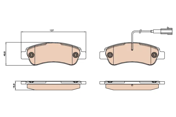 Brake Pad Set, disc brake TRW Braking 