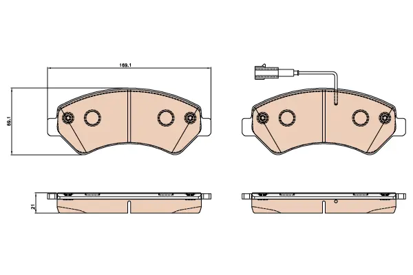 Brake Pad Set, disc brake TRW Braking 