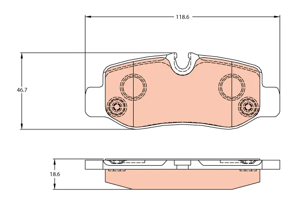 Brake Pad Set, disc brake TRW Braking 