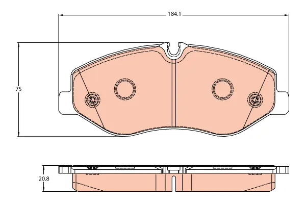 Brake Pad Set, disc brake TRW Braking 