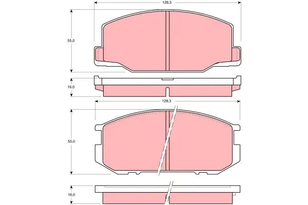 Brake Pad Set, disc brake TRW Braking 