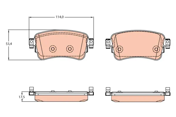 Brake Pad Set, disc brake TRW Braking 