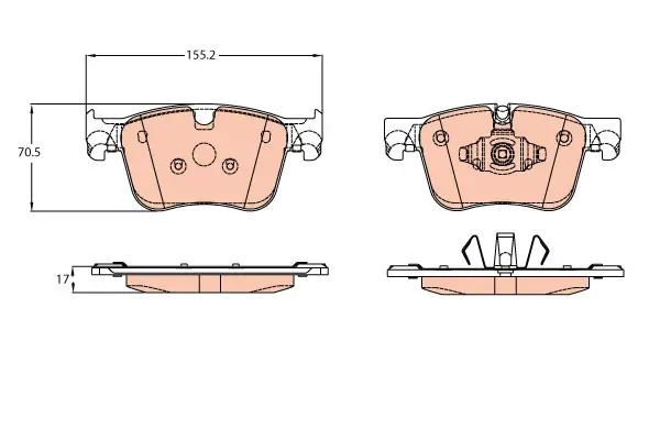 Brake Pad Set, disc brake TRW Braking 
