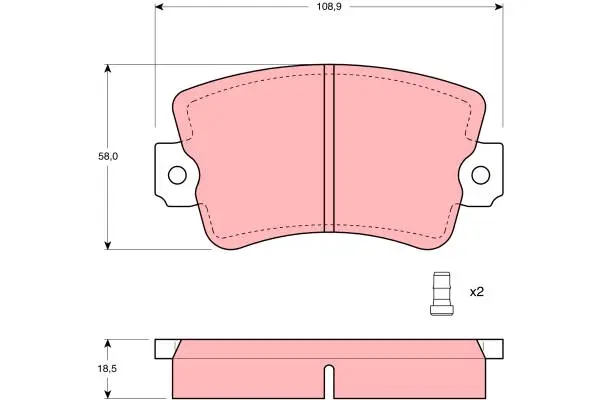 Brake Pad Set, disc brake TRW Braking 