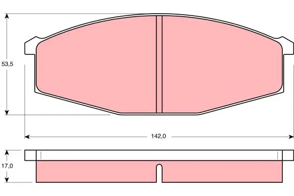 Brake Pad Set, disc brake TRW Braking 