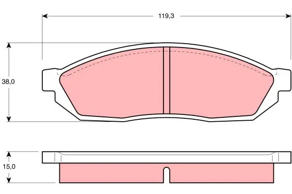 Brake Pad Set, disc brake TRW Braking 