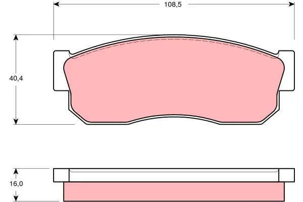 Brake Pad Set, disc brake TRW Braking 