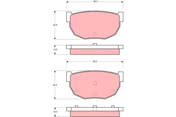 Brake Pad Set, disc brake TRW Braking 