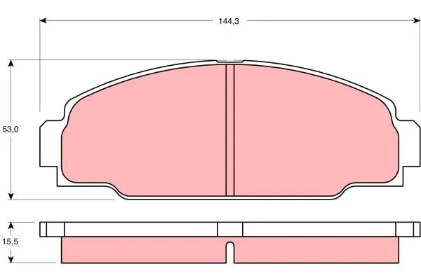 Brake Pad Set, disc brake TRW Braking 