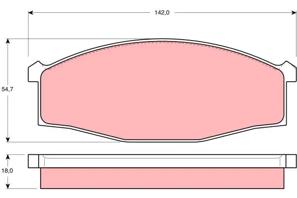 Brake Pad Set, disc brake TRW Braking 