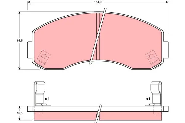 Brake Pad Set, disc brake TRW Braking 