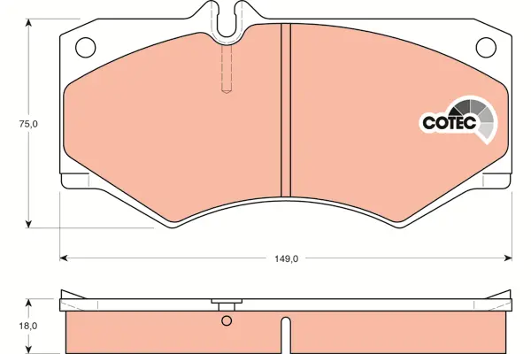Brake Pad Set, disc brake TRW Braking 