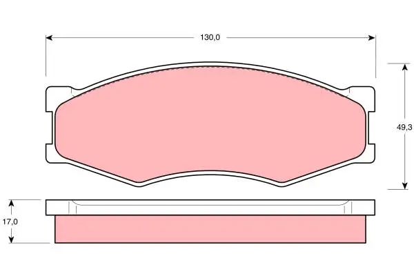Brake Pad Set, disc brake TRW Braking 
