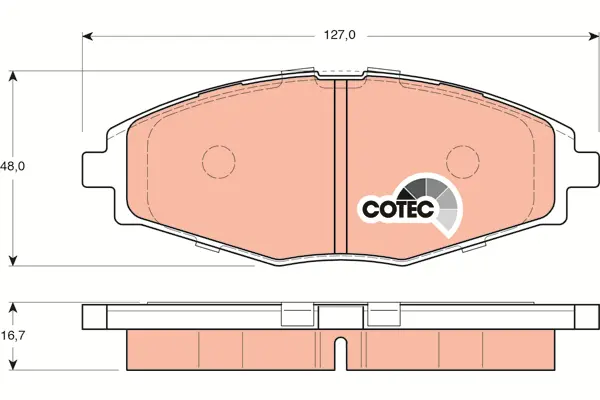 Brake Pad Set, disc brake TRW Braking 