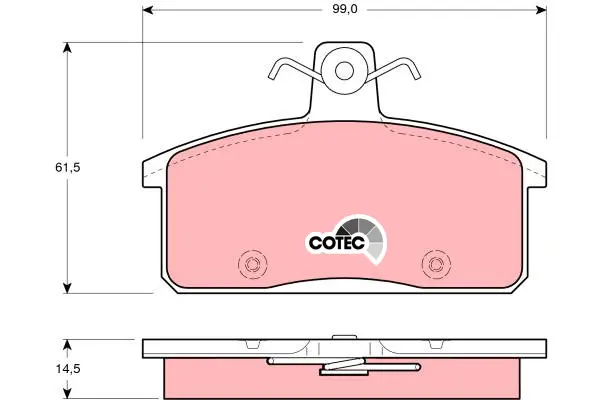 Brake Pad Set, disc brake TRW Braking 