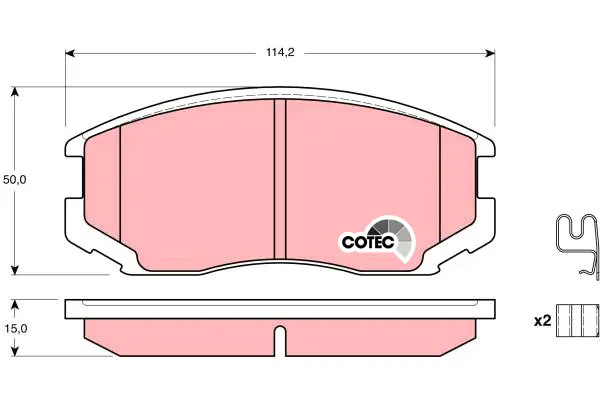 Brake Pad Set, disc brake TRW Braking 