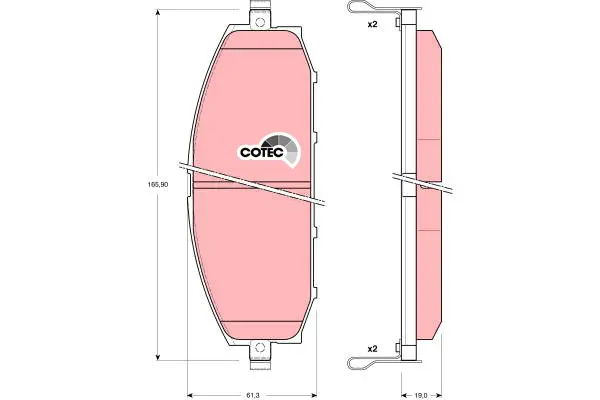 Brake Pad Set, disc brake TRW Braking 