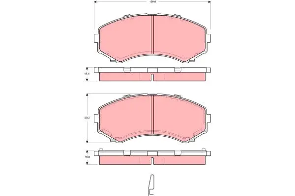 Brake Pad Set, disc brake TRW Braking 