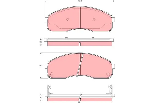 Brake Pad Set, disc brake TRW Braking 