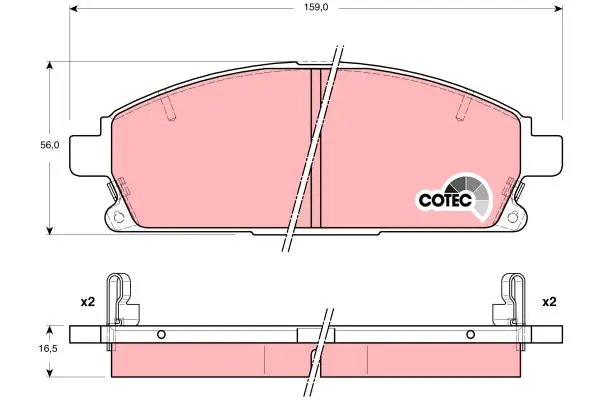 Brake Pad Set, disc brake TRW Braking 