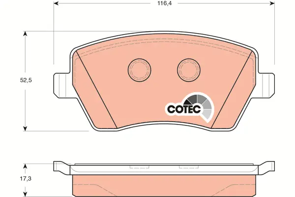 Brake Pad Set, disc brake TRW Braking 