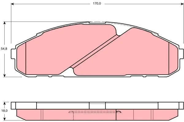 Brake Pad Set, disc brake TRW Braking 