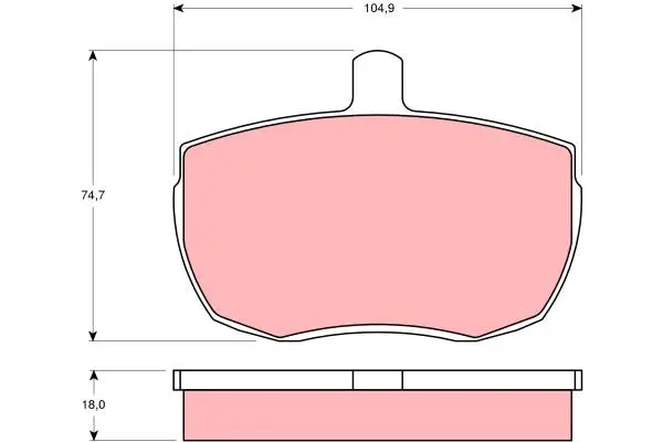 Brake Pad Set, disc brake TRW Braking 