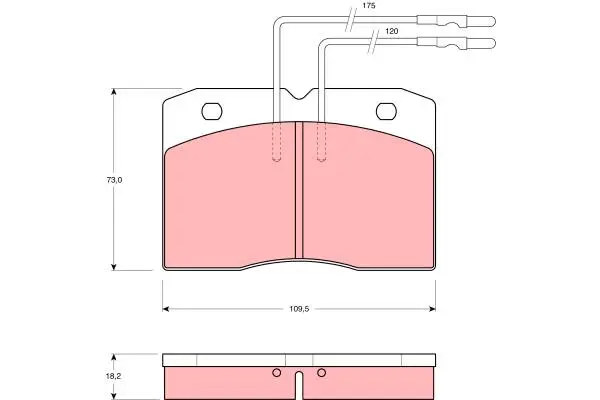 Brake Pad Set, disc brake TRW Braking 