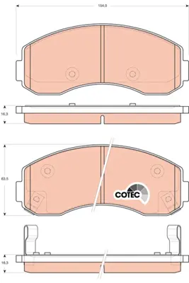 Brake Pad Set, disc brake TRW Braking 