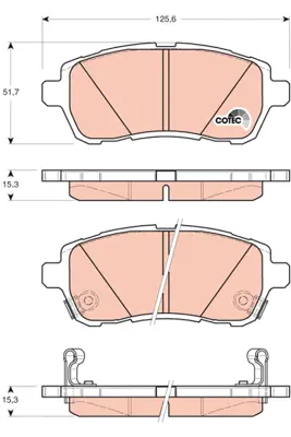 Brake Pad Set, disc brake TRW Braking 