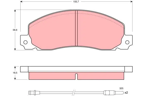 Brake Pad Set, disc brake TRW Braking 