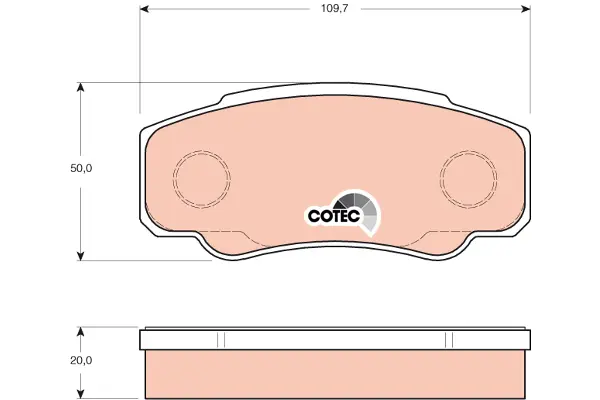 Brake Pad Set, disc brake TRW Braking 