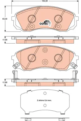 Brake Pad Set, disc brake TRW Braking 