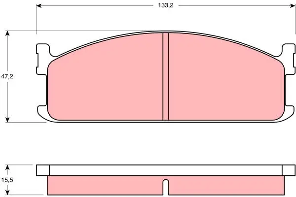Brake Pad Set, disc brake TRW Braking 